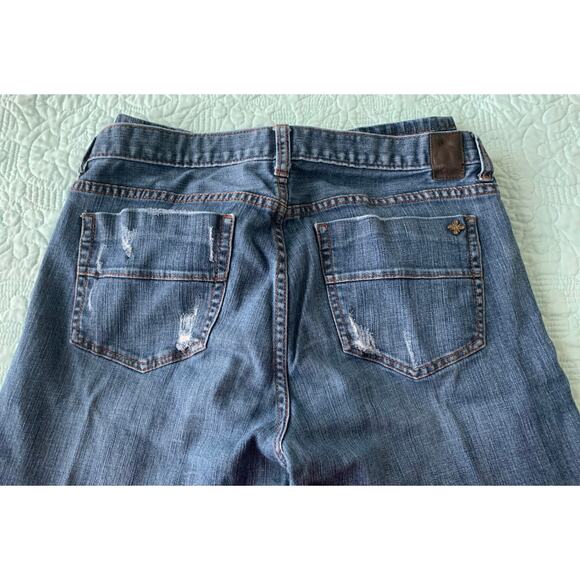 SIMPLY VERA WANG STRAIGHT LEG JEANS, WOMEN, 8, BLUE, GENTLY DISTRESSED, WAIST 33 - Picture 9 of 11